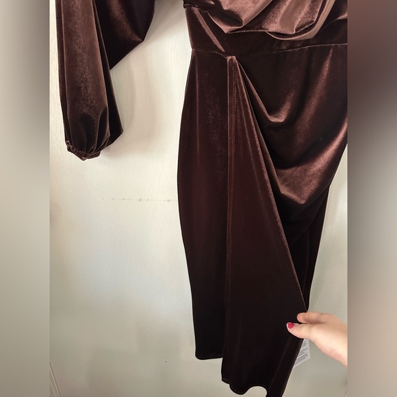 NWOT ASOS | Chocolate Velvet Dress - Picture 6 of 13